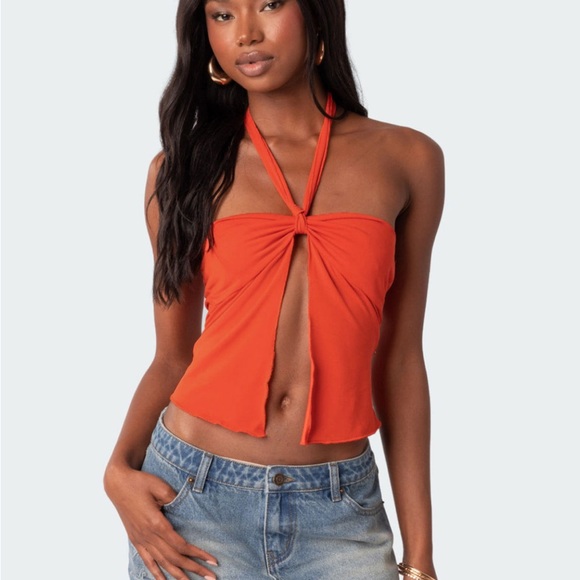 Orange Edikted Halter Top - Picture 4 of 4